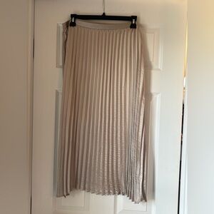 LC Lauren Conrad Beige Pleated Maxi Skirt
